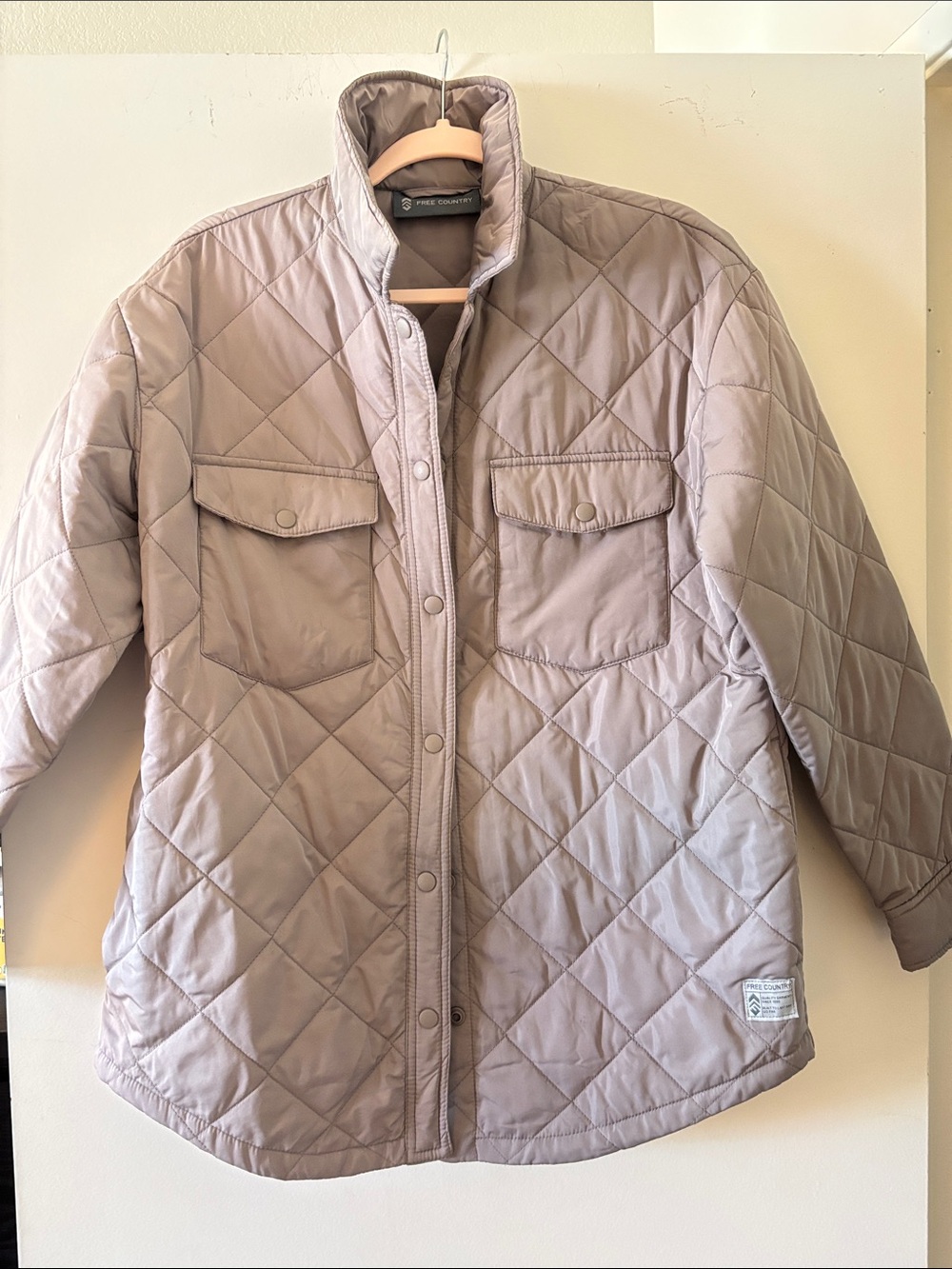 Quilted Jacket in Taupe